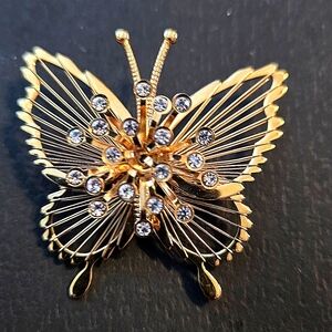 Vintage Monet Butterfly Brooch